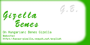 gizella benes business card